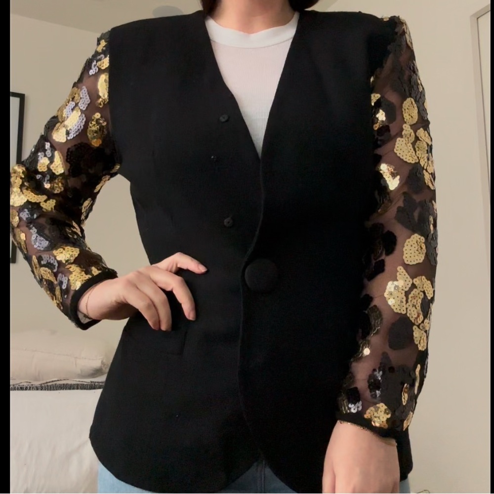 Vintage 90s Sequin Blazer Size Medium